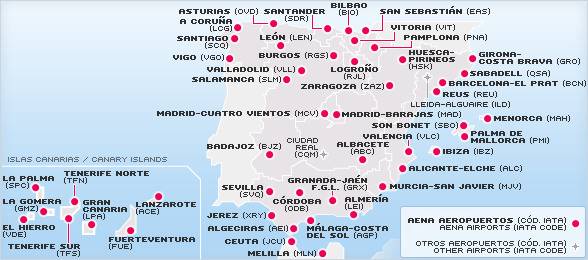 Spain Airport Parking Charges Fees aena-aeropuertos es Airport Network