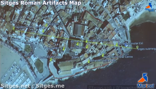 Sitges Roman Artifacts Map