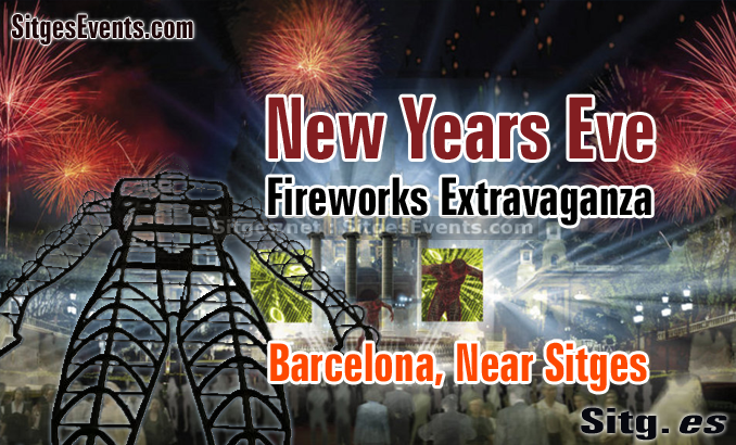 Barcelona 2014 New Year Fireworks Event