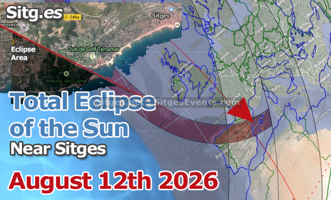 Total Solar Eclipse near Sitges - August 12th, 2026